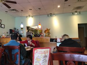 Inside of the restaurant. 12 tables total at Ma Ma Wok in Charlotte