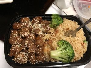 Sesame Veg Meat All Day Combo at Ma Ma Wok in Charlotte