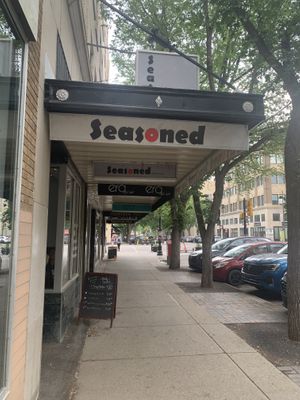 Front Signage   at Seasoned Fusion Tastes in Saskatoon