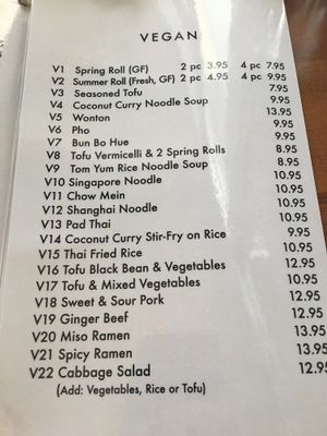 Vegan Menu at Seasoned Fusion Tastes in Saskatoon