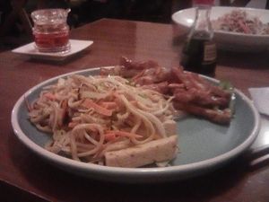 Ginger 'beef' and Shanghai noodles at Seasoned Fusion Tastes in Saskatoon