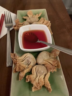 Vegan fried wonton at Seasoned Fusion Tastes in Saskatoon