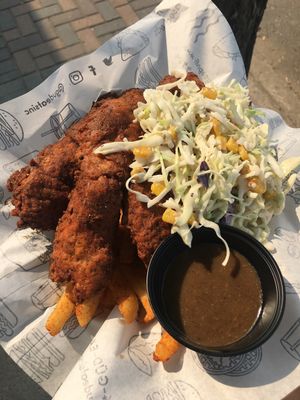 3-piece fried chk'n  at güd eats in Saskatoon