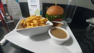 Chink'n burger at güd eats in Saskatoon