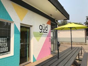 Restaurant Front at güd eats in Saskatoon