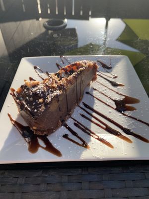 Vegan peanut butter chocolate torte at güd eats in Saskatoon