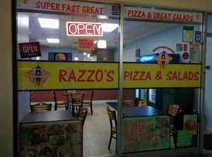 Storefront at Razzos Pizza And Salads in Hayward