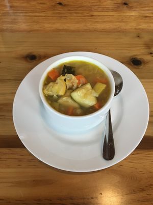 Garbanzo vegetable soup at Pulse Cafe in Hadley