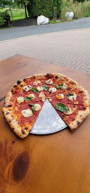 Margherita Wood-Fired Pizza at Pulse Cafe in Hadley