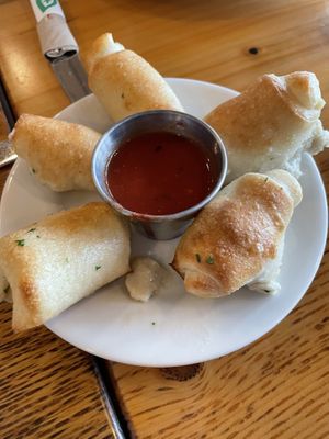 Garlic knots with cheese at Pulse Cafe in Hadley