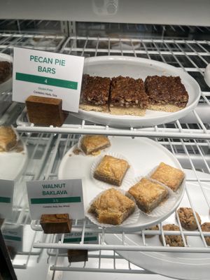 Pecan pie bars and baklava #Veganuary at Pulse Cafe in Hadley