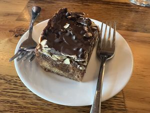 Chocolate almond avalanche #Veganuary at Pulse Cafe in Hadley