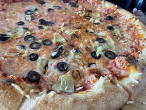 Custom pizza at Pulse Cafe in Hadley