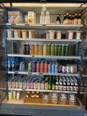 Drink assortment in the ready to go cooler at Pulse Cafe in Hadley