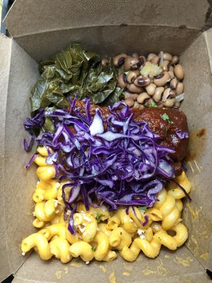 Southern Comfort Bowl with soy drumsticks  at Pulse Cafe in Hadley