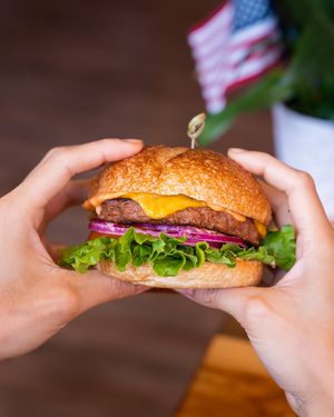 All American Burger at Pulse Cafe in Hadley