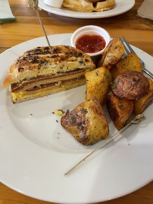 Cubano, on the brunch menu. Delicious!  at Pulse Cafe in Hadley