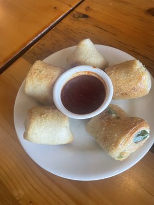 Garlic knots with jalapeño   at Pulse Cafe in Hadley
