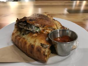 Crimini Calzone at Pulse Cafe in Hadley