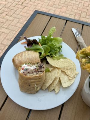 Grilled chicken burrito 10/10  at Pulse Cafe in Hadley