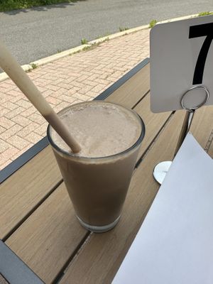 Almond joy smoothie 10/10  at Pulse Cafe in Hadley