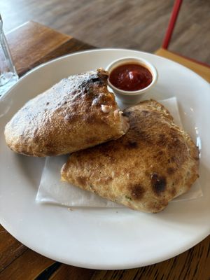 Roasted Eggplant Calzone   at Pulse Cafe in Hadley