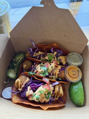 Taco Tuesday (crispy tofu is 10/10)  at Pulse Cafe in Hadley