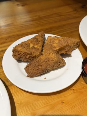 Fried tofu SO GOOD (non-vegan Mom loved (and she’s not a tofu fan))  at Pulse Cafe in Hadley