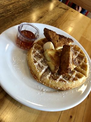 Chik’n & waffles  at Pulse Cafe in Hadley