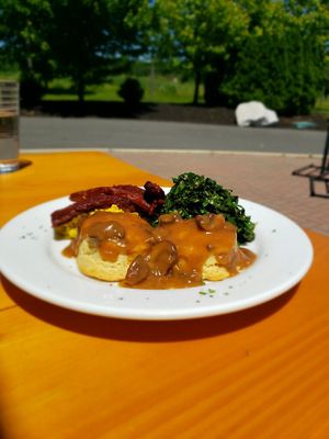 Biscuits and gravy at Pulse Cafe in Hadley