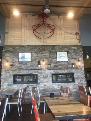 Fireplace at Pulse Cafe in Hadley