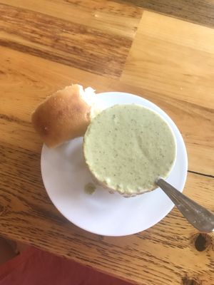 Broccoli soup at Pulse Cafe in Hadley