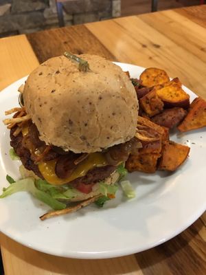 Tex Mex burger special at Pulse Cafe in Hadley