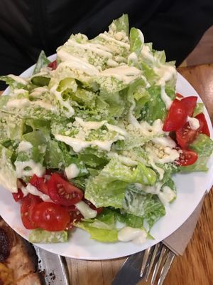 Caesar salad (minus croutons) at Pulse Cafe in Hadley