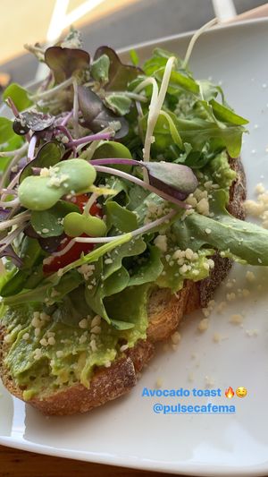 Avocado toast   at Pulse Cafe in Hadley