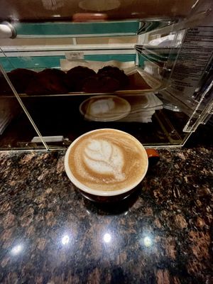 Holy Cacao by Sol Remedies, espresso and almond milk.  at Imua Coffee Roasters in Kapaa