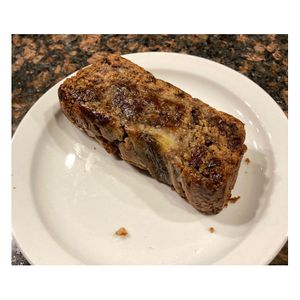 Organic, gluten-free and vegan chocolate chip walnut banana bread. Chocolate is also fair trade.  at Imua Coffee Roasters in Kapaa
