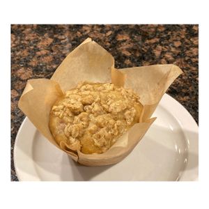 Organic and vegan strawberry Lilikoi muffin.  at Imua Coffee Roasters in Kapaa