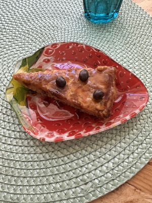 Banana “tatin” cake  at Mandala Kitchen in Lescala