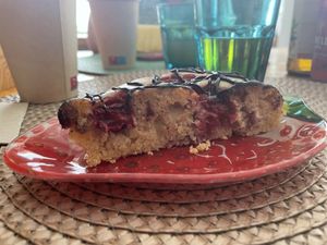 Lemon and rasberry cake  at Mandala Kitchen in Lescala