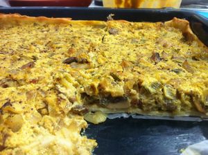 Lick-mushroom vegan quiche at Mandala Kitchen in Lescala