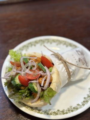 Vegan greek sandwich  at Curio Espresso and Vintage Design in Kanazawa