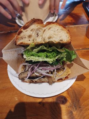 Vegan Sandwich at Curio Espresso and Vintage Design in Kanazawa