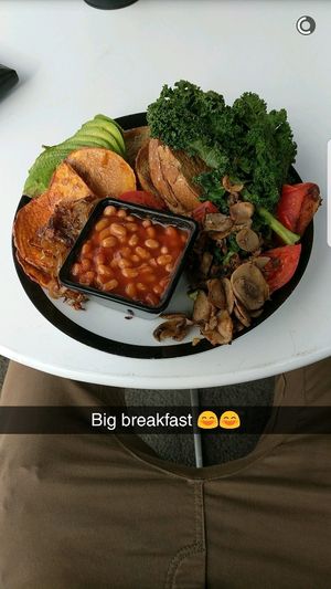 vegan big brekkie  at Il Pozzo Cafe in Wollongong