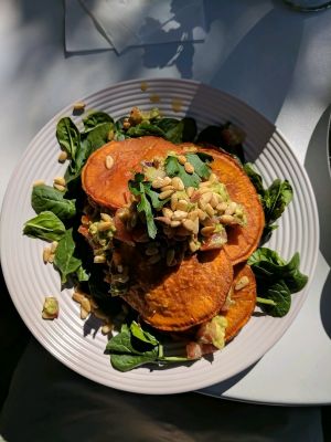 sweet potato stack at Il Pozzo Cafe in Wollongong