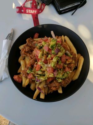 loaded fries! at Il Pozzo Cafe in Wollongong