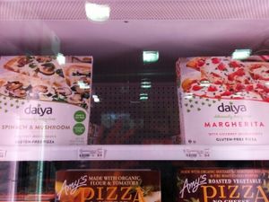 Frozen vegan pizzas at Grassroots Natural Market in Jacksonville