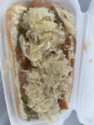 The NY  at Mad Dogs Hot Dogs in Venice