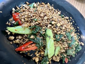 Mushrooms with chilli 🌶️   at Talalask in Bangkok