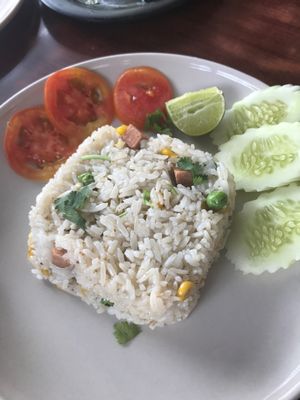 Ham fried rice at Talalask in Bangkok